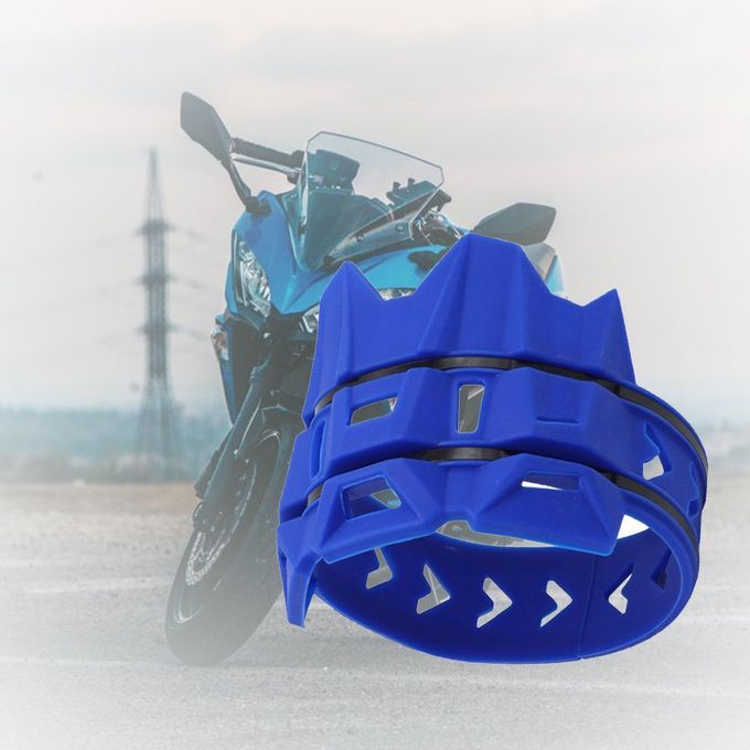MB-TP093 Motor Y Le Exhaust System Es Ape Muffler Silen Er Prote Tor Guard-blue