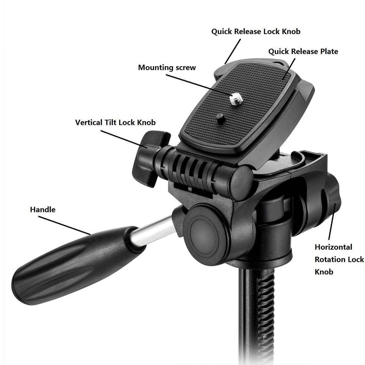 ZOMEI Q111 55" Professional Aluminum Alloy Camera Tripod For DSLR Canon Nikon Sony DV Video And Smar