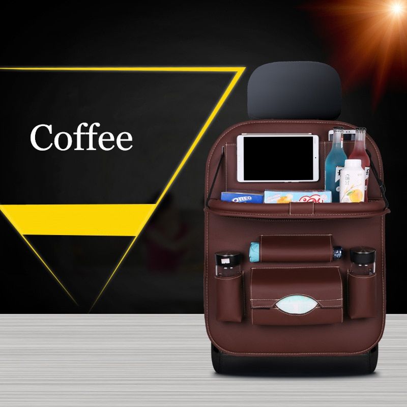 Car Seat Back Bag Folding Table Organizer Pad Drink Chair