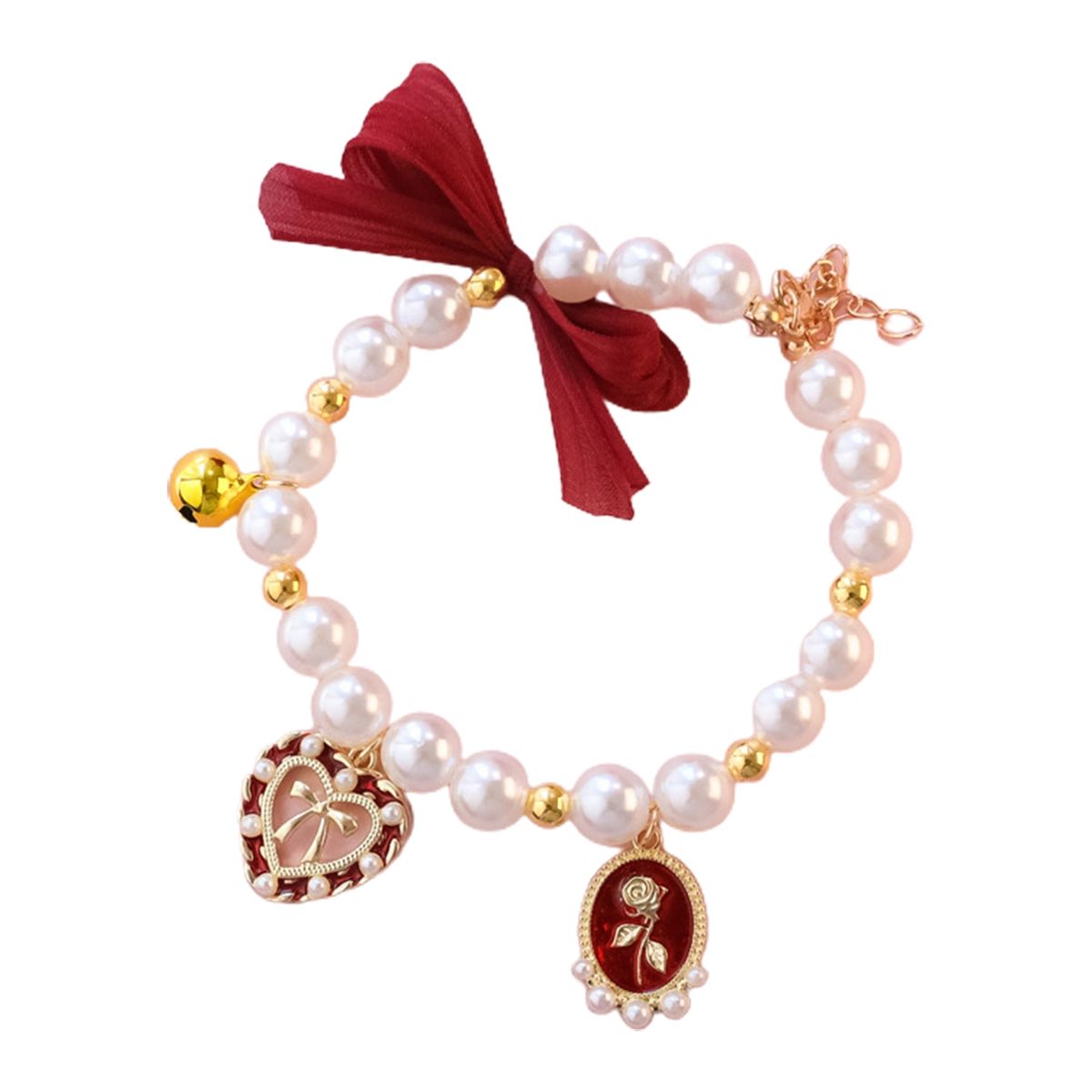 Dog Necklace Wedding Pet Collar Jewelry Accessories Red