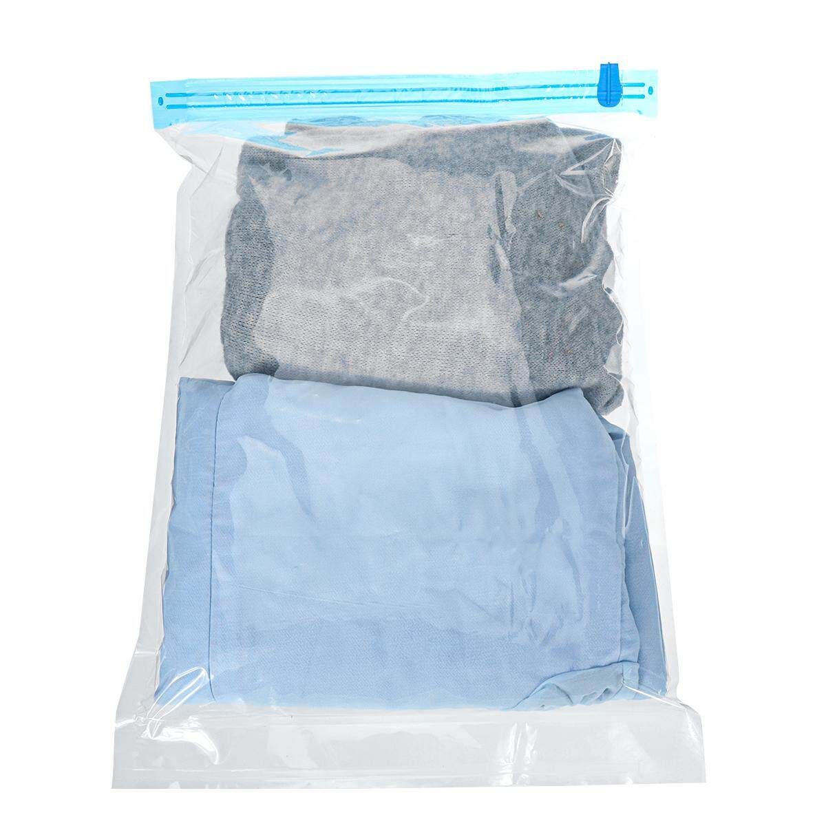 10PCS/Set Vacuum Compressed Bags Transparent Clothing Space Saving Bags Travel Home Sealed Compression Storage Bags Army Green