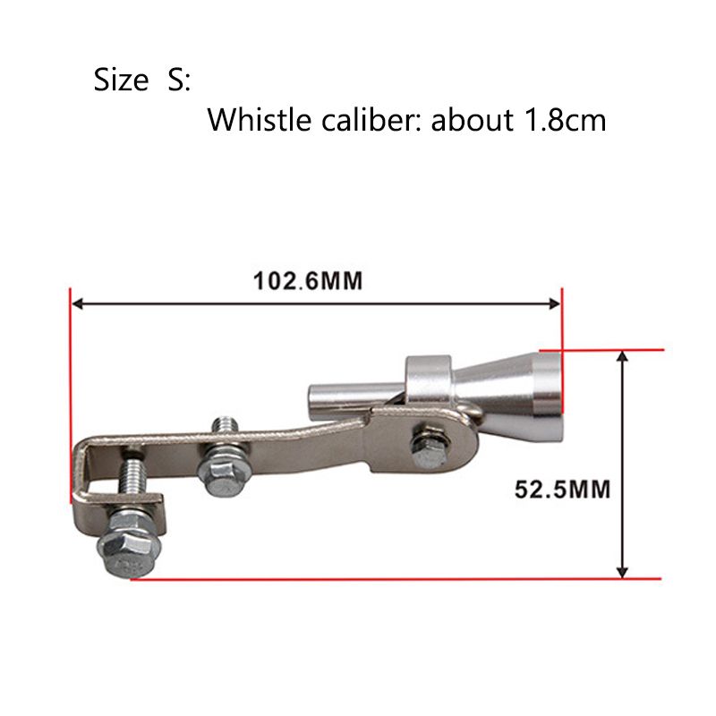 S Size 18mm Motorbike Car Exhaust Fake Turbo Whistle Pipe 5