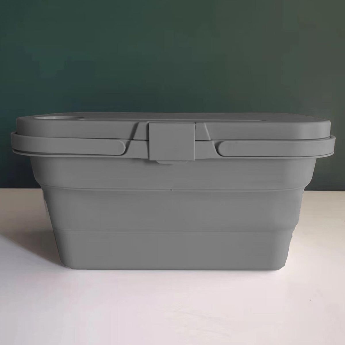 Picnic Food Basket Outdoor Food Fruit Folding Box Grey