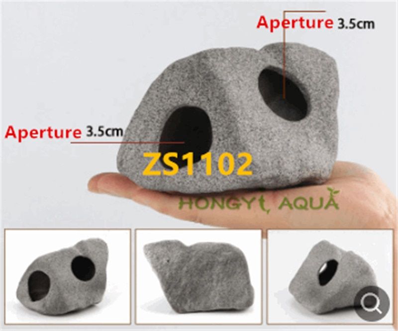 Fish Tankdscaping Clay Pot Shrimp Cixi Dodging Tank Breeding Fish Nest Shaped Rock Aquarium Supplies ZS1102