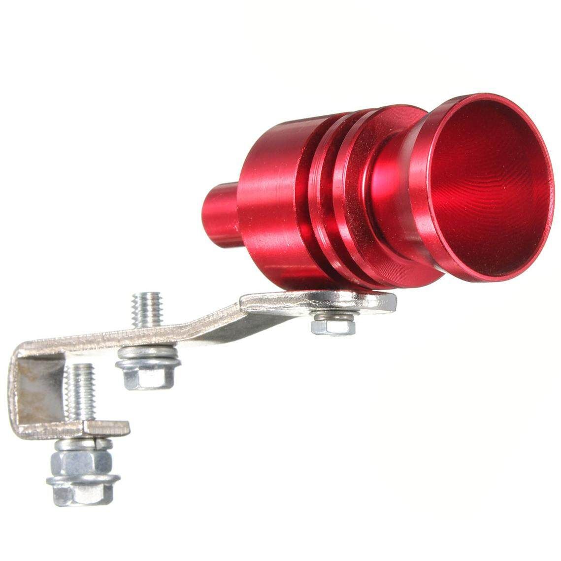 2pcs L Exhaust Turbo Pipe Sound Muffler Bov Blow Off Valve BOV Red