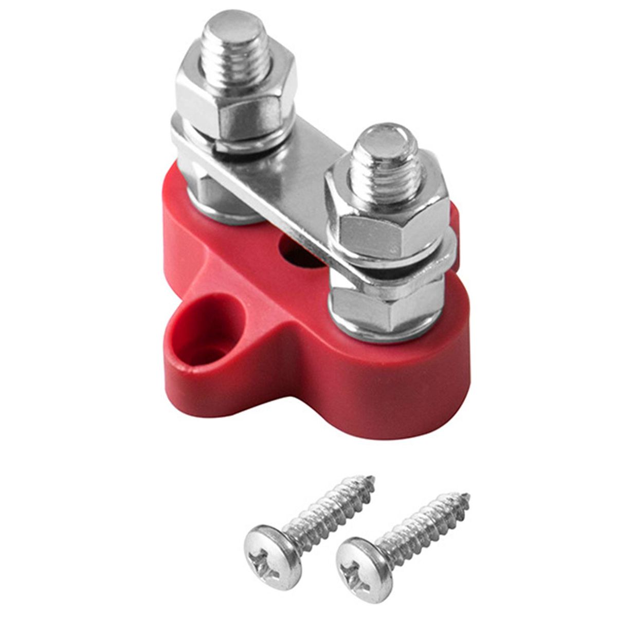 1 Set Terminal Stud Block Dual Type Power Distribution Terminal Block Red