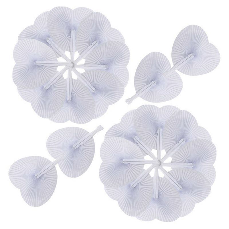 Fan Bapteme Wedding Decoration Round Deco Guests Paper Heart Deco For Party White Wedding Anniversary DIY Gift Party Wall 30pcs