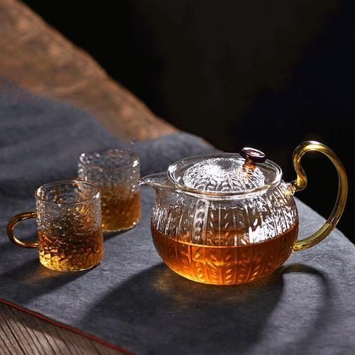 Heat Resistant Glass Teapot Transparent Tea Kettle Office Flower Teapots Home Kung Fu Tea Set Chinese Small Tea Pot