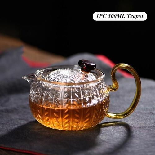 Heat Resistant Glass Teapot Transparent Tea Kettle Office Flower Teapots Home Kung Fu Tea Set Chinese Small Tea Pot