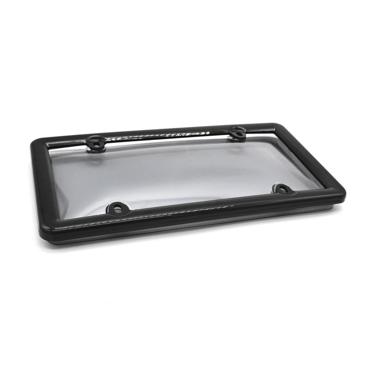 2PCS Clear Smoked License Plate Shield Cover Combo Premium