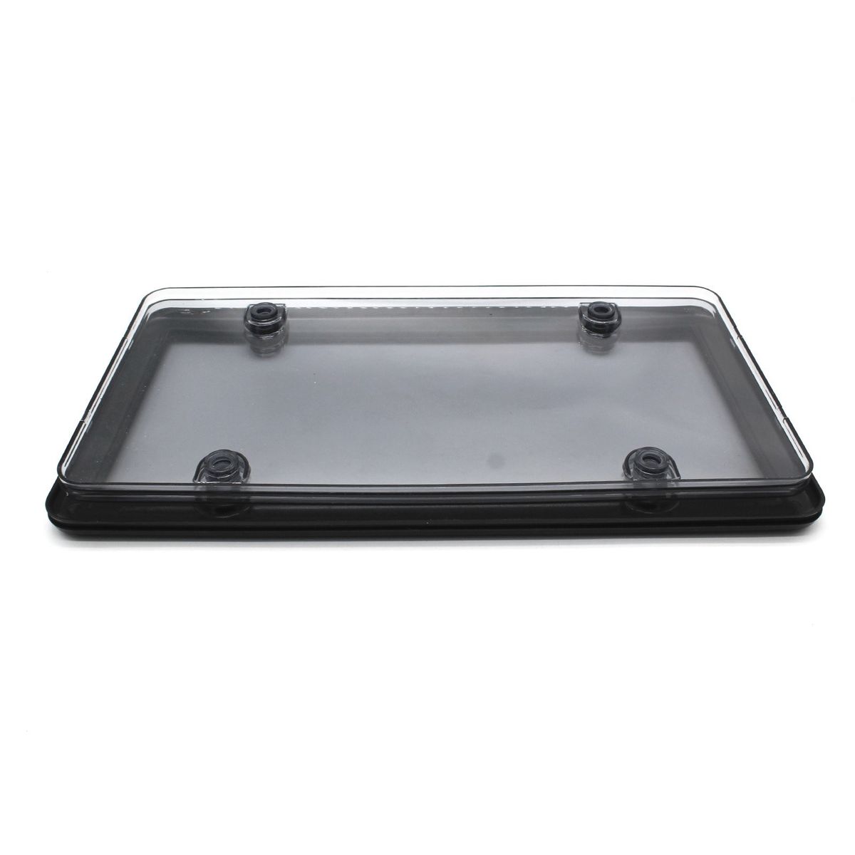 2PCS Clear Smoked License Plate Shield Cover Combo Premium