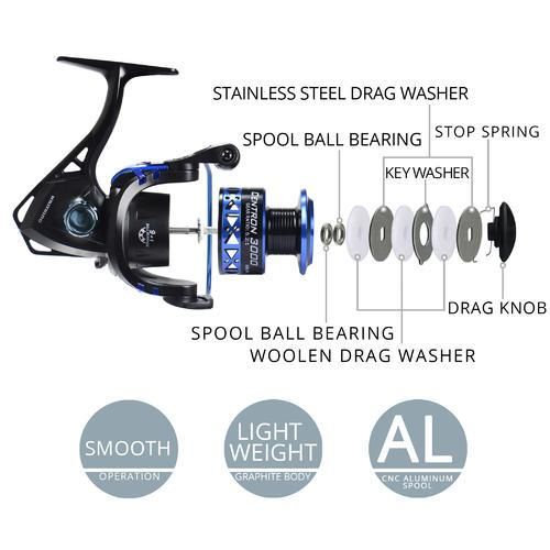 Low Profile Freshwater Spinning Reel Max Drag 8KG Carp Fishing Reel For Bass Winter Fishing Series