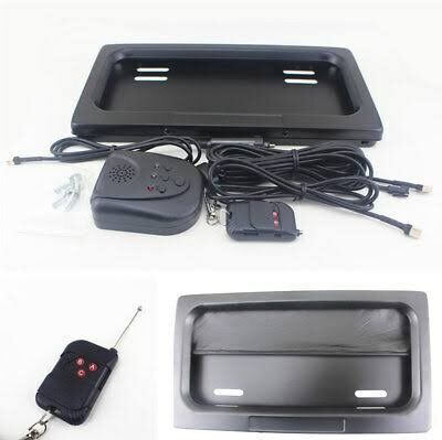 2 Pieces Remote Control Sliding Retractable License Plate Number Cover Hide Your Plate Number