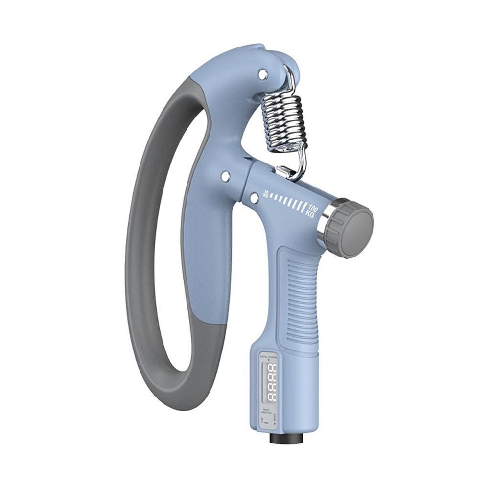 Hand Grip Strengthener Spring Grip 10-100KG Adjustable Countable Grip Arm Muscle Wrist Training Hand GripBlue