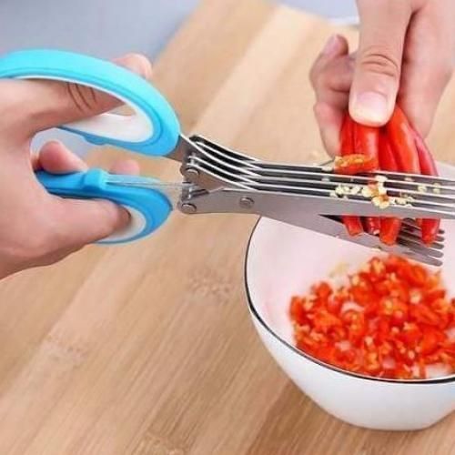 Multifunctional 5 Layers Vegetable Cutting Scissors