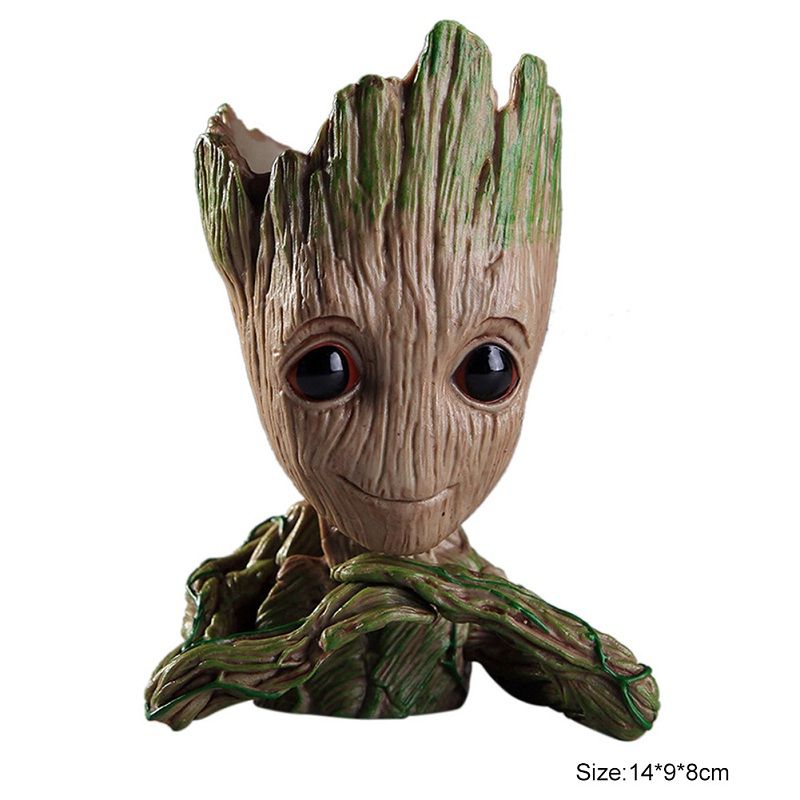 Baby Groot Flowerpot Cute Action Figures Toy Pen Pot Holder Flower Pot Vessel Garden Supplier Home Decoration Drop Shipping