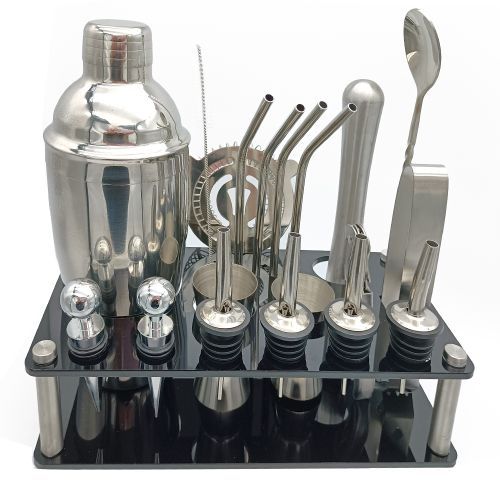 20pcs Cocktail Set Boston Shaker Mixer Stainless Drink
