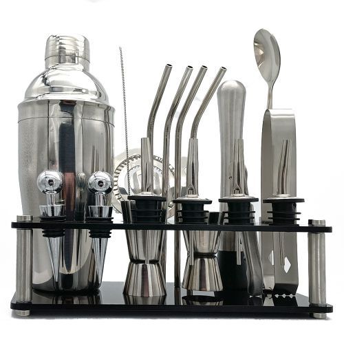 20pcs Cocktail Set Boston Shaker Mixer Stainless Drink