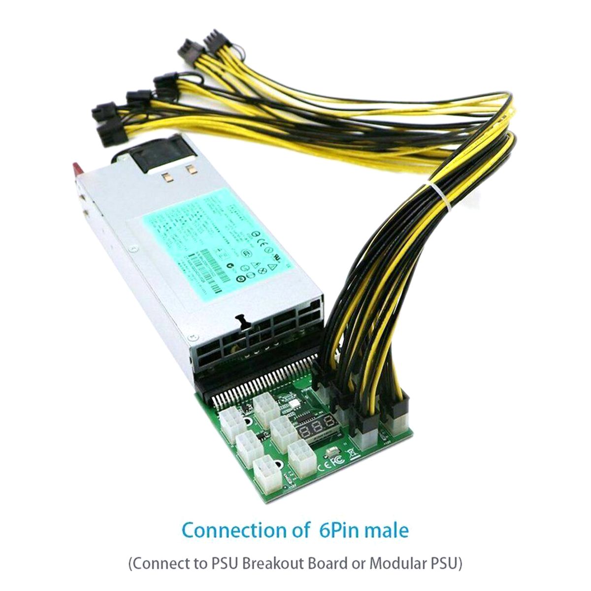 6 PIN Power-Supply Adapter GPU Mining Server Power-Converter