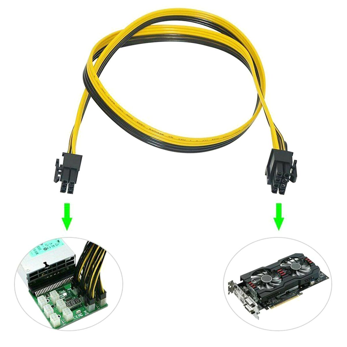 6 PIN Power-Supply Adapter GPU Mining Server Power-Converter