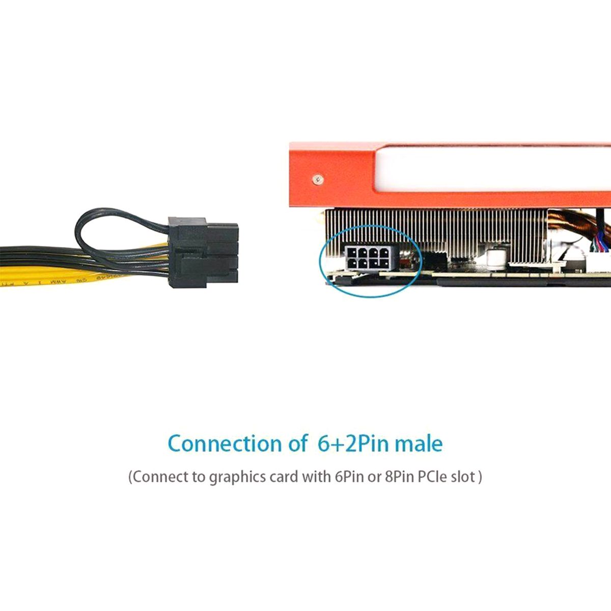 6 PIN Power-Supply Adapter GPU Mining Server Power-Converter