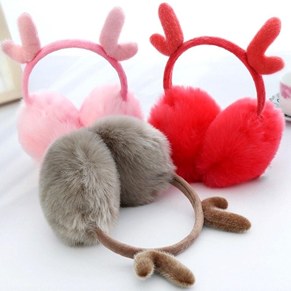 Ear Muffs Winter Fall Cute Warm-Keeping Earmuffs Christmas Day Girl Lovely Deerlet Horn Ear Warmers