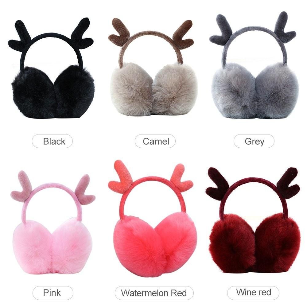 Ear Muffs Winter Fall Cute Warm-Keeping Earmuffs Christmas Day Girl Lovely Deerlet Horn Ear Warmers