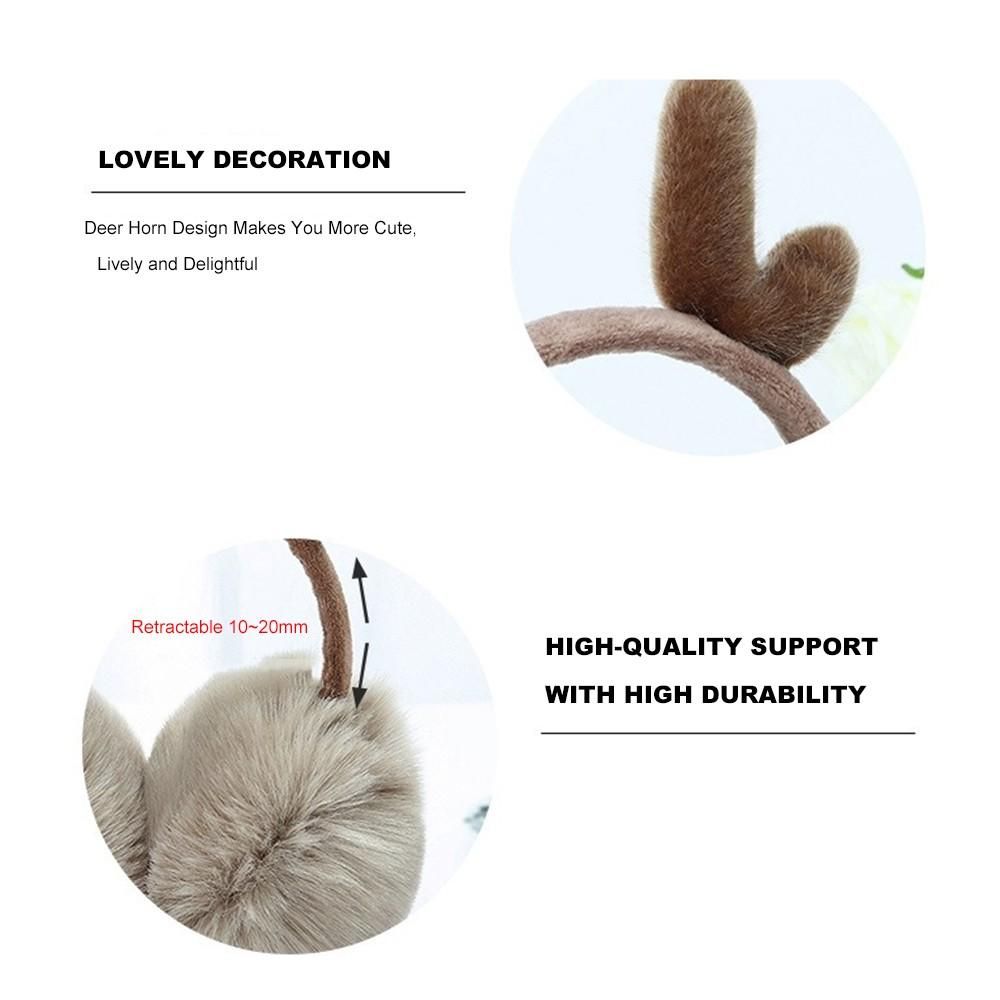 Ear Muffs Winter Fall Cute Warm-Keeping Earmuffs Christmas Day Girl Lovely Deerlet Horn Ear Warmers