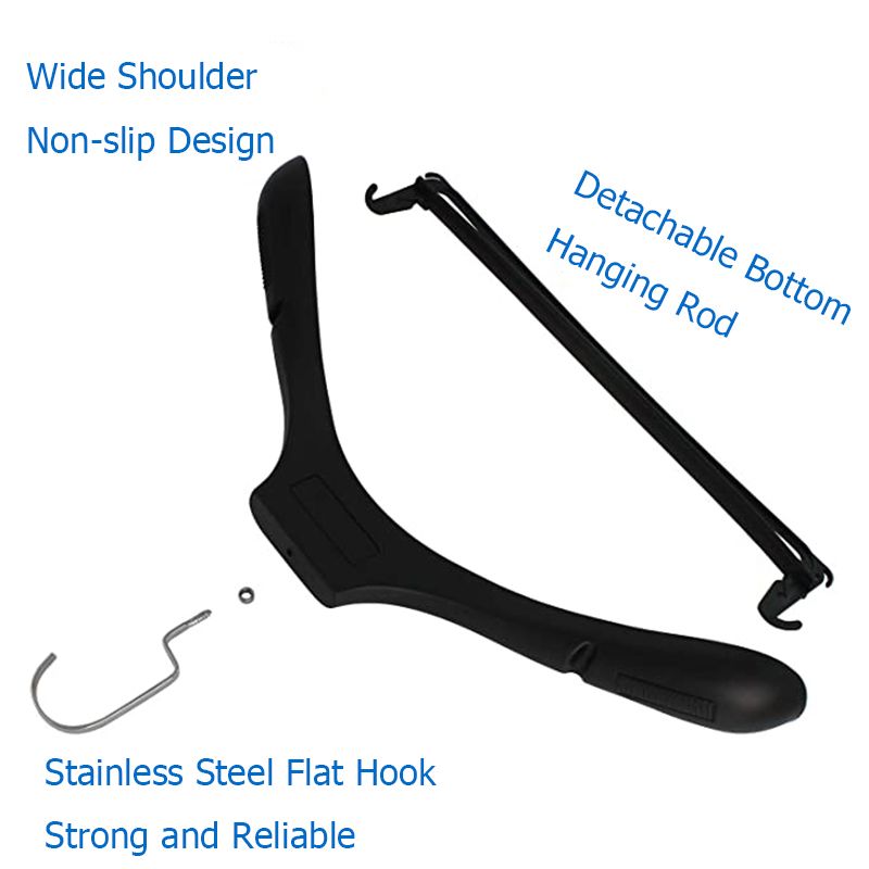 10pcs Extra Wide Suit Hangers Notched Shoulders Swivel