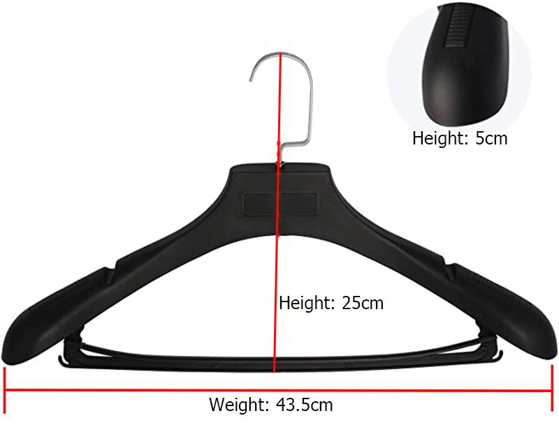 10pcs Extra Wide Suit Hangers Notched Shoulders Swivel