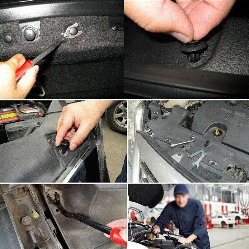 (240pcs) 6.3-10mm Plastic Car Rivet Fastener Door Bumper Cover Fender Liner Fixed Mud Flap Push Pin Clips For Auto Panel LED Lamp Display Rack PC Board Machineboard