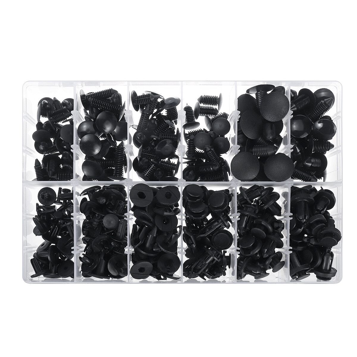 (240pcs) 6.3-10mm Plastic Car Rivet Fastener Door Bumper Cover Fender Liner Fixed Mud Flap Push Pin Clips For Auto Panel LED Lamp Display Rack PC Board Machineboard