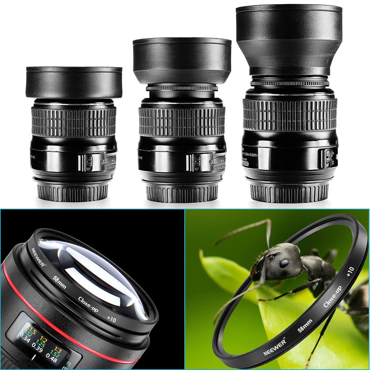 Neewer® 58MM Complete Lens Filter Accessory Kit