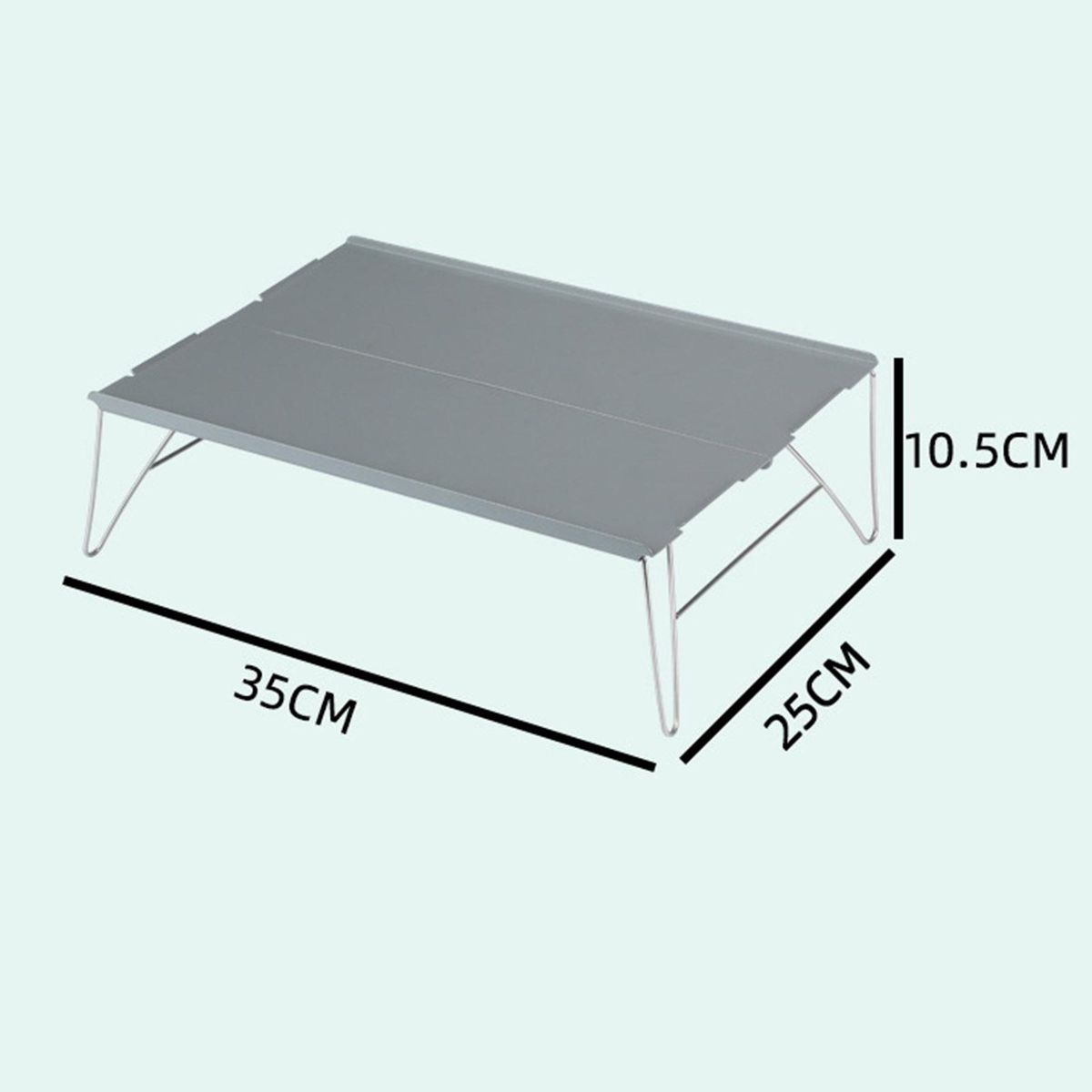 1 Set Collapsible Table Heavy Duty Camping Collapsible Tea Table Grey