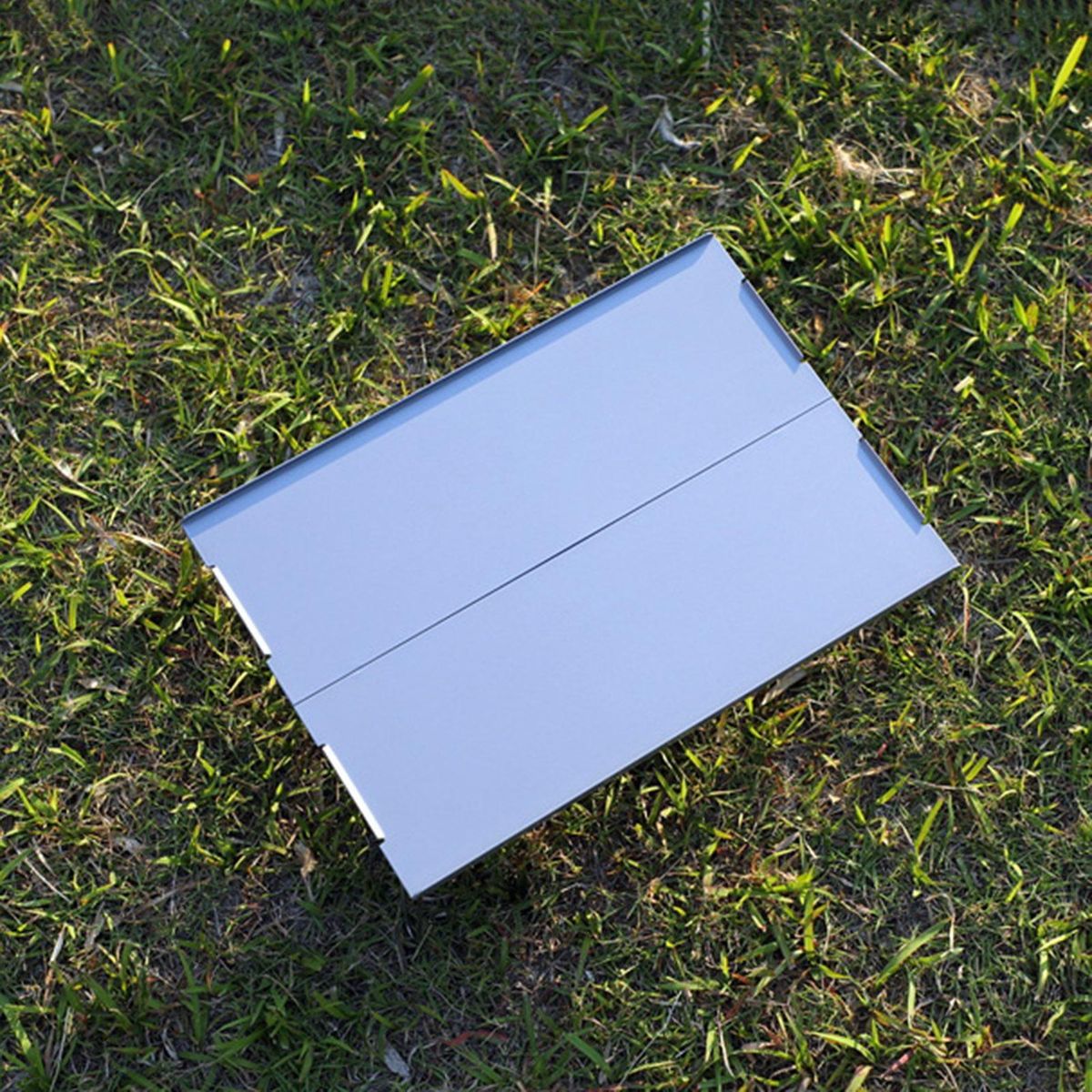 1 Set Collapsible Table Heavy Duty Camping Collapsible Tea Table Grey