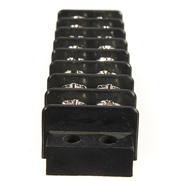 1pc Dual 8 Position Dual Row Terminal Block Barrier Strip 20A 300V AC/ 2P-26P
