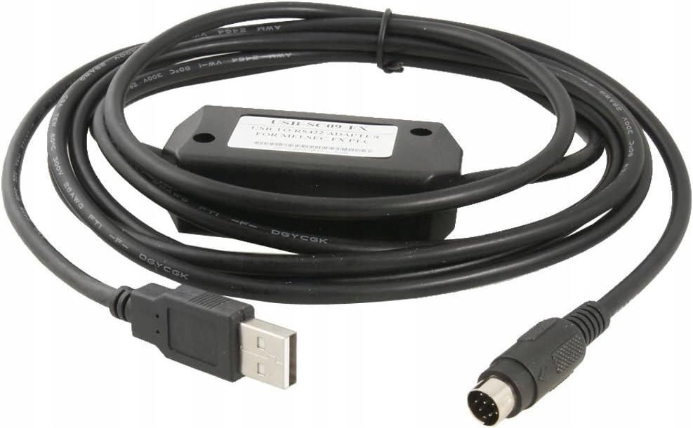 2.5m USB to RS422 PLC Programming Cable for Mitsubishi USB-SC09 FX