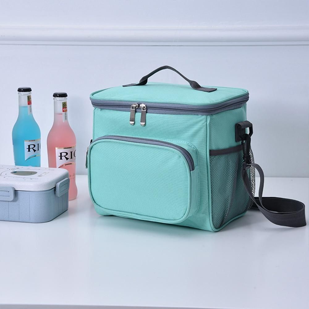 Portable Picnic Bag Thermal Insulated Lunch Box Tote Cooler Handbag Waterproof Backpack Bento Pouch School Food Storage Bags