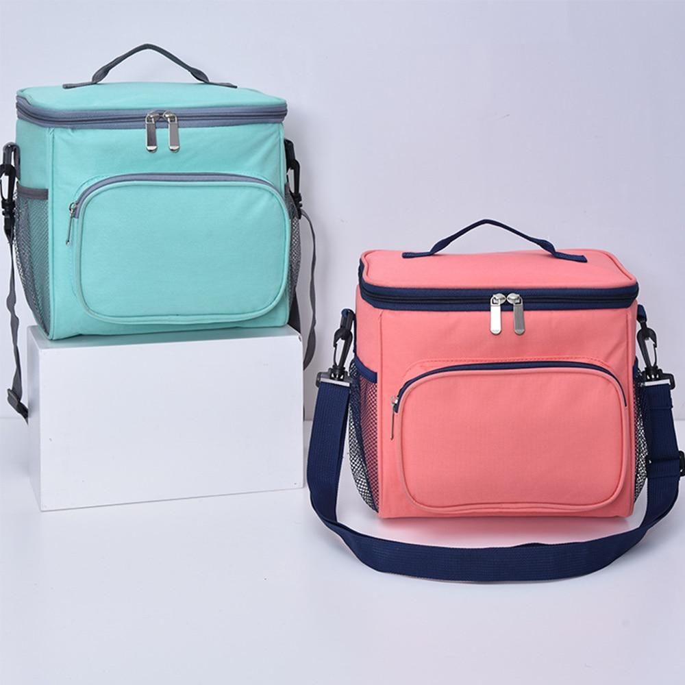 Portable Picnic Bag Thermal Insulated Lunch Box Tote Cooler Handbag Waterproof Backpack Bento Pouch School Food Storage Bags