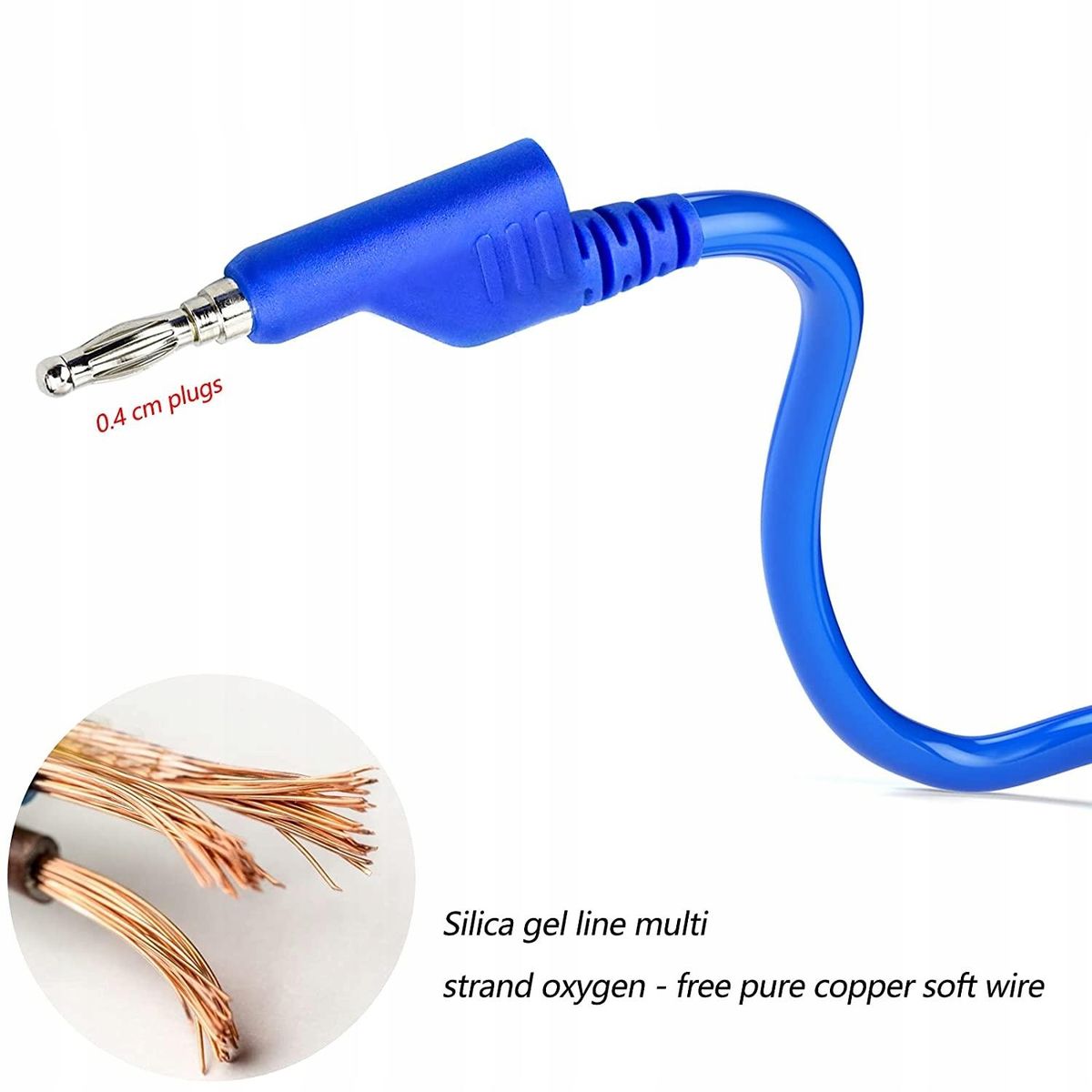 Alligator Clip Electrical Test Insulated Cable with Wires5 Color 1 Meter