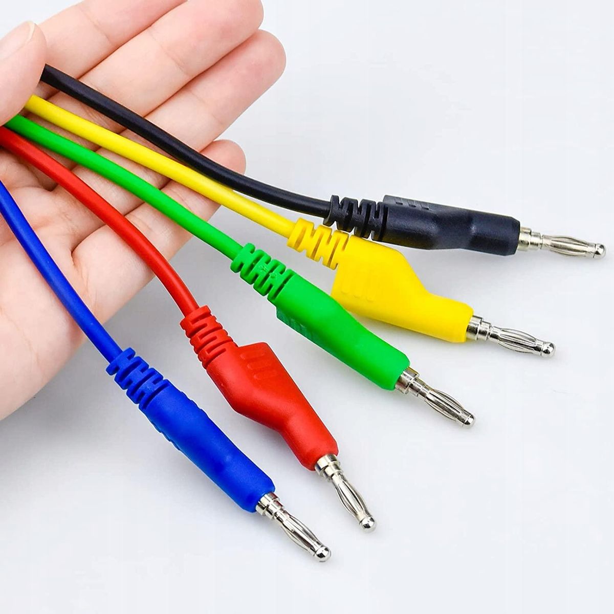Alligator Clip Electrical Test Insulated Cable with Wires5 Color 1 Meter