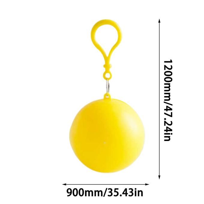 Plasti  Ball Key Hain Disposable Rain Oat Portable Ball Disposable Pon Ho-yellow-900*1200*65