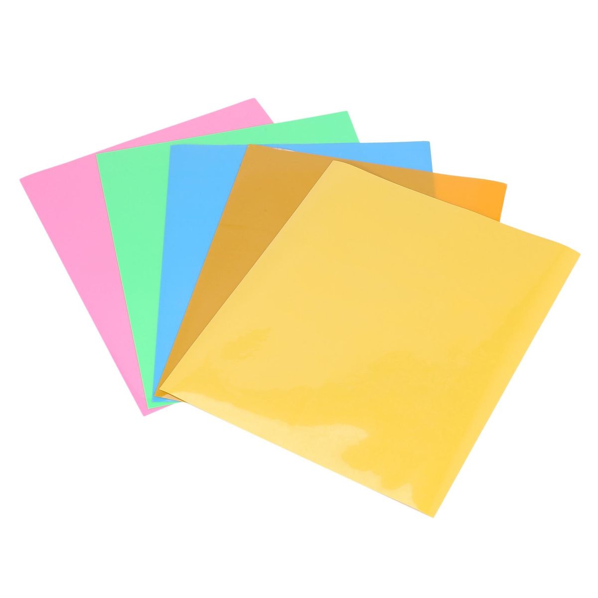 Neon PU Heat Transfer Vinyl HTV Bundle for T Shirts,Jacket,DIY Your Own Clothes,12X10 Inch,5 PcsMulticolor