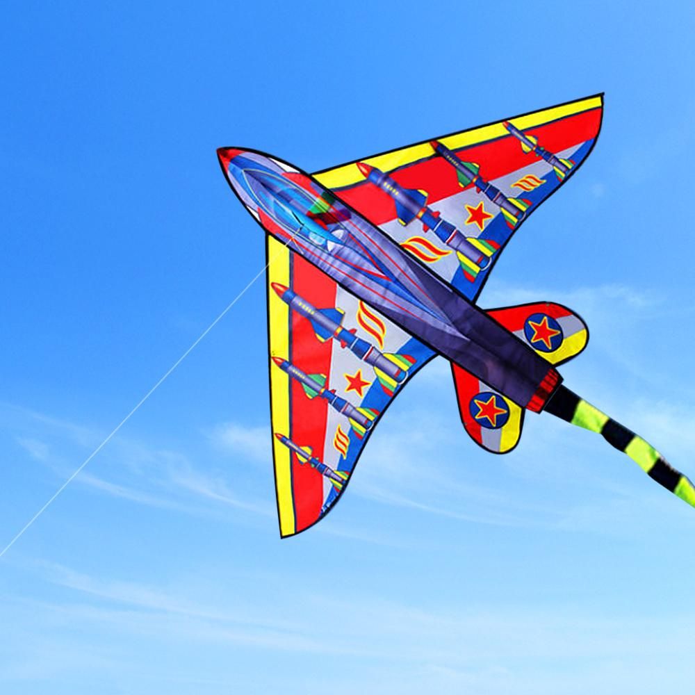 Plane Kite for Kids Adults Single Line Kite with Tail for Children Outdoor Game Beach Trip