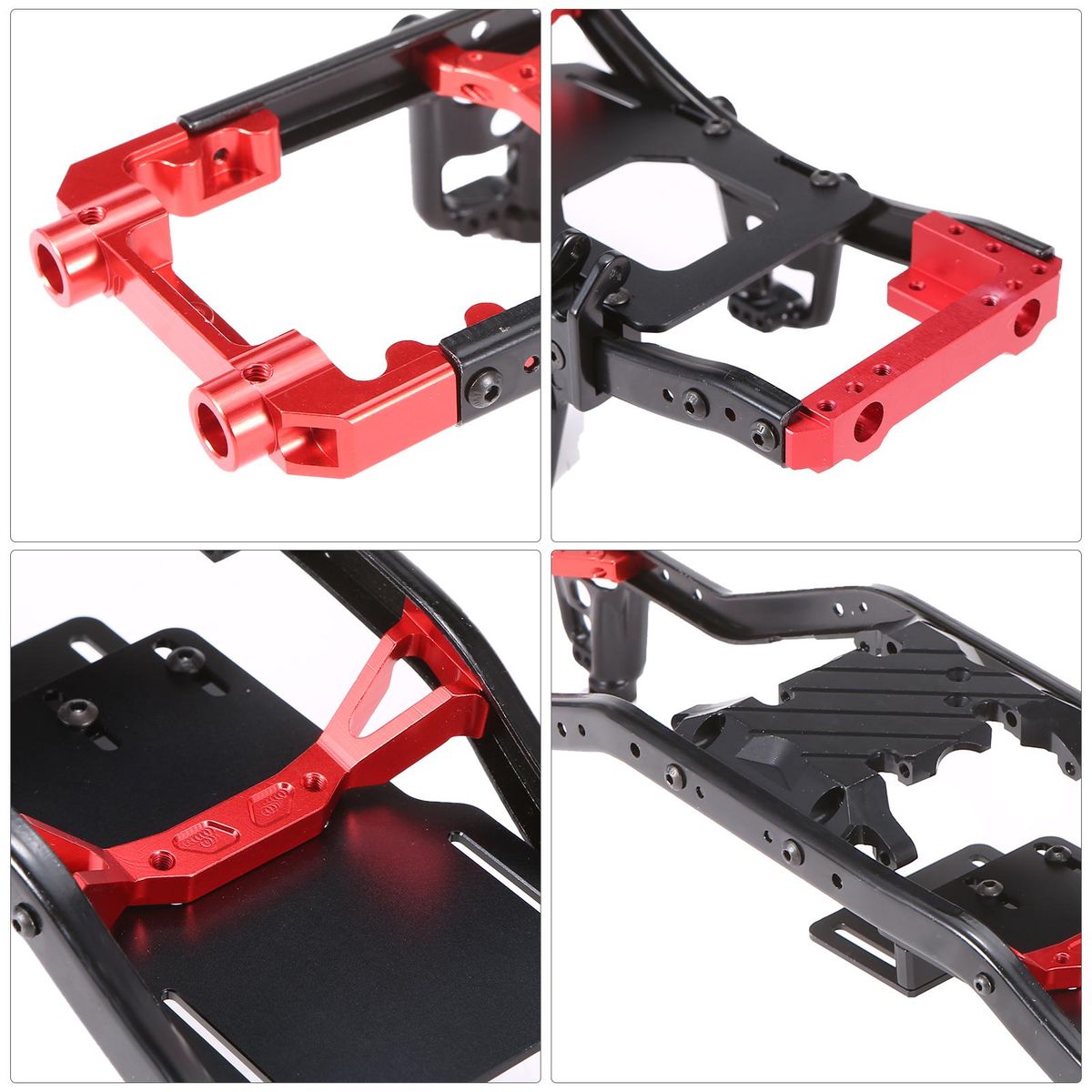 Metal Chassis Frame RC Frame Wheelbase Metal Chassis Replacement for 1/10 Axial SCX10 II 90046 90047 RC Car