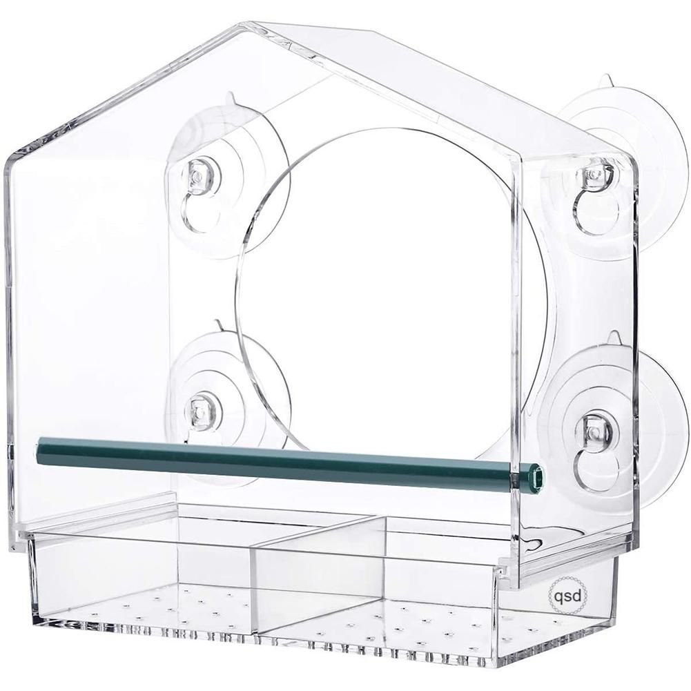 Suction Cup Birds Feeder Clear View Window Birds Feeder