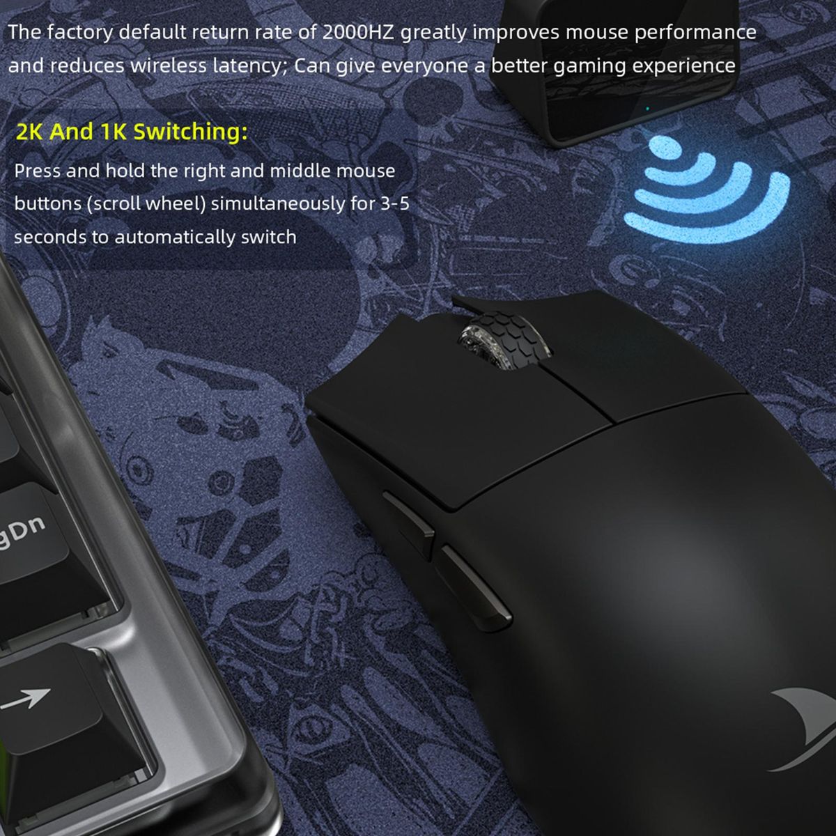 Darmoshark M3s Mini 2KHz E-sports Gaming Mouse Rechargeable Wired 2.4G Wireless BT5.0 26000DPI PAW3395 Optical Sensor Mice For Laptop Computer Gamer