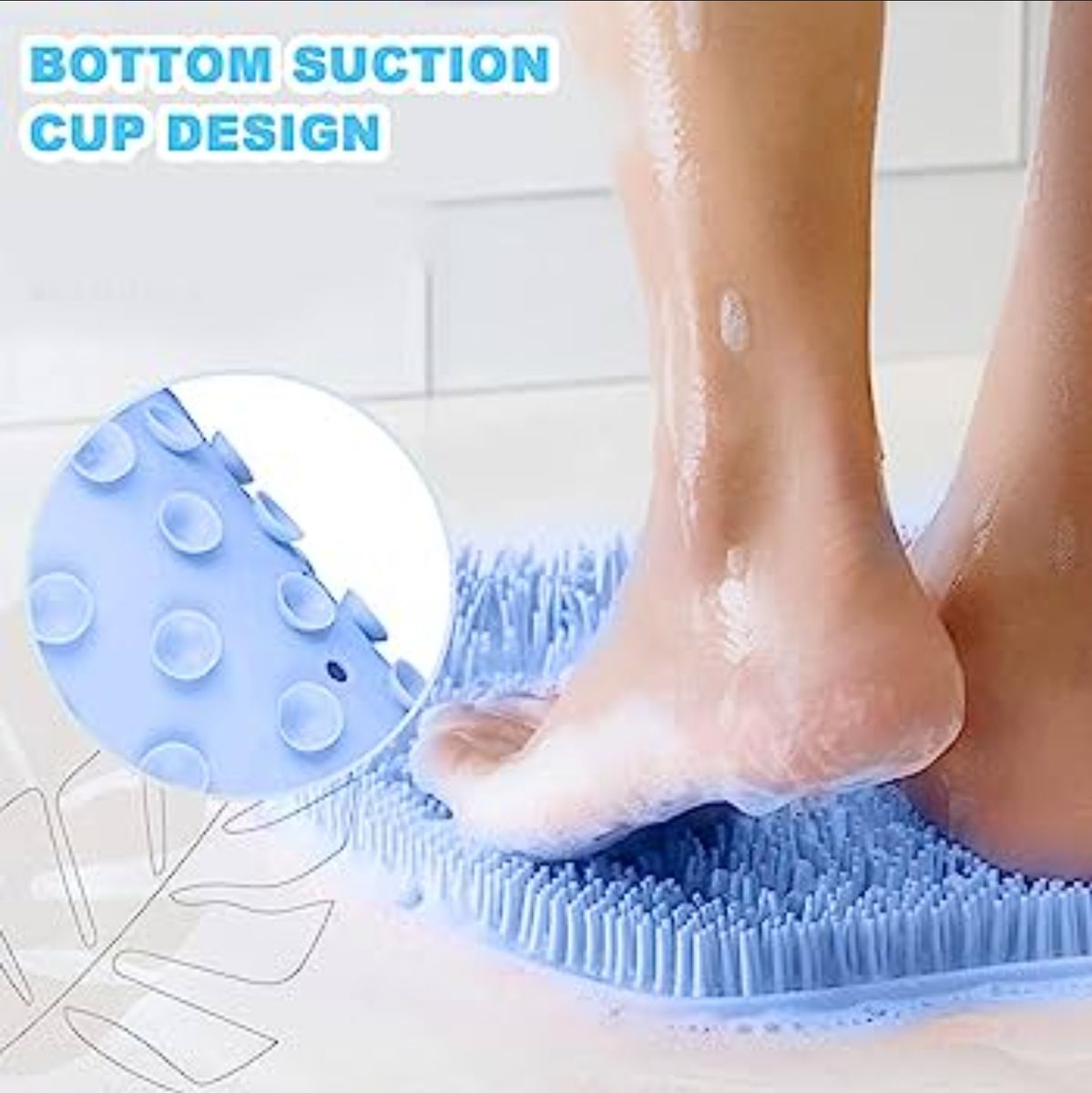 Foot Feet Bathroom Shower Massage Mat Acupuncture Scrubber Massager Exfoliating Washer