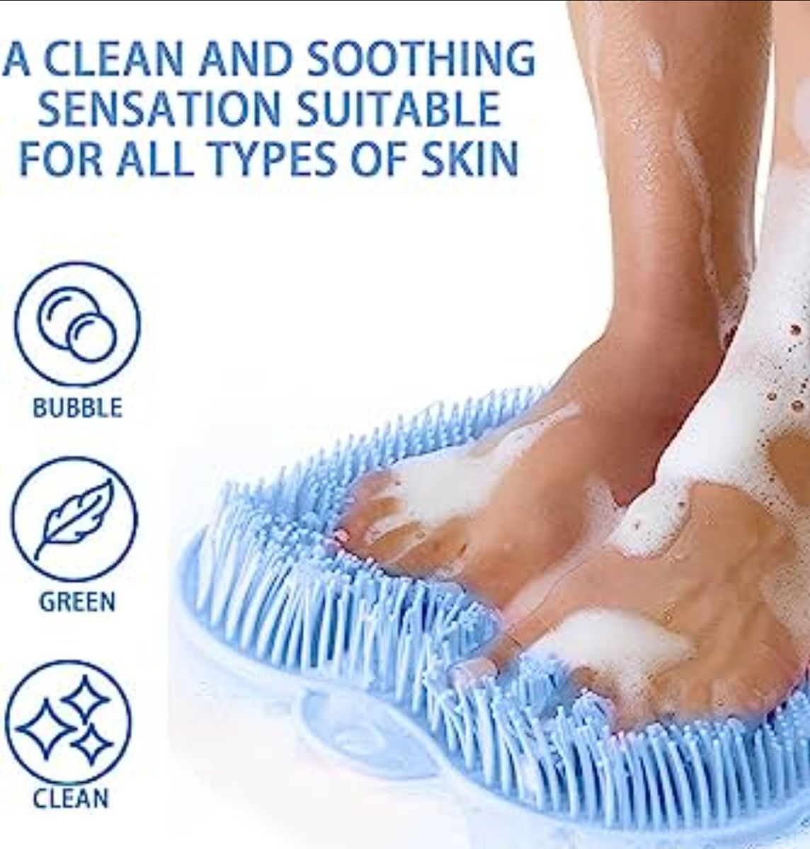 Foot Feet Bathroom Shower Massage Mat Acupuncture Scrubber Massager Exfoliating Washer