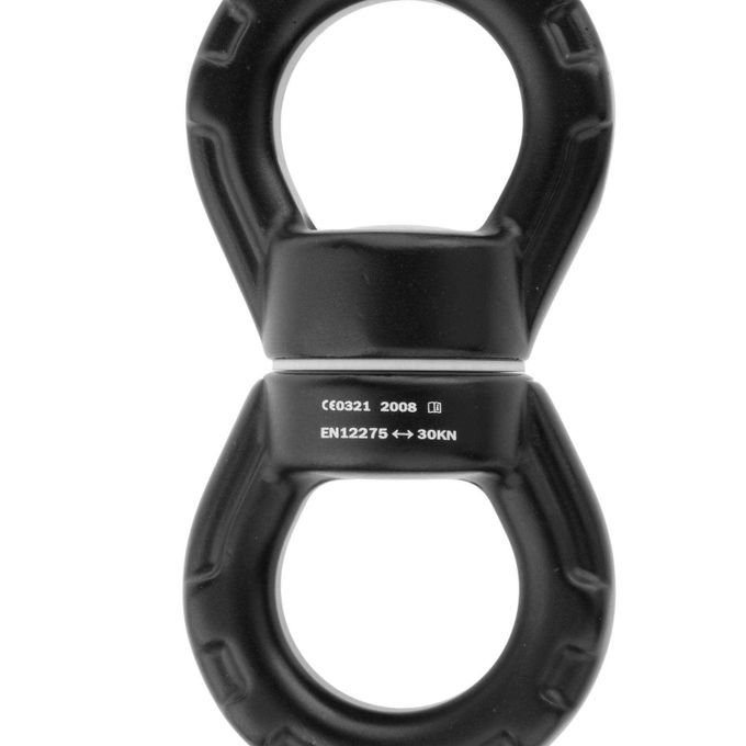 Rope Swivel Rotating Device Alloy Hanging Accessory 30kN 1 Ring Black